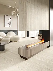 Background tile, Effect travertine, Color beige, Glazed porcelain stoneware, 60x120 cm, Finish antislip