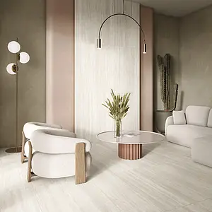 Background tile, Effect travertine, Color beige,grey, Glazed porcelain stoneware, 60x120 cm, Finish antislip