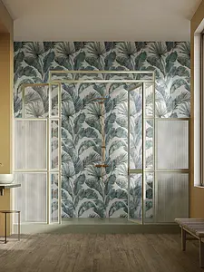 Bakgrundskakel, Textur textil, Färg flerfärgade, Glaserad granitkeramik, 60x120 cm, Yta matt