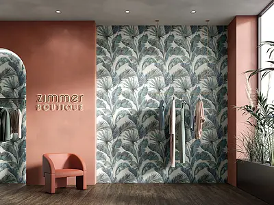 Bakgrundskakel, Textur textil, Färg flerfärgade, Glaserad granitkeramik, 60x120 cm, Yta matt
