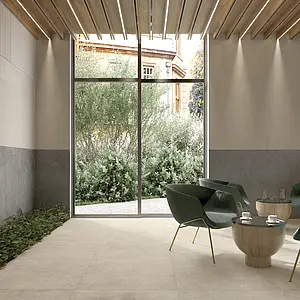 Background tile, Effect concrete, Color grey, Glazed porcelain stoneware, 60x120 cm, Finish antislip