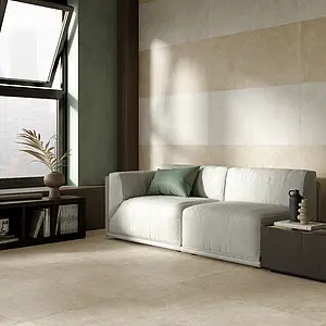 Background tile, Effect concrete, Color beige,white, Glazed porcelain stoneware, 60x120 cm, Finish antislip