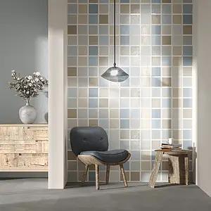 Mosaikeffektfliser, Farve med flere farver, Stil patchwork, Glaseret porcelænsstentøj, 30x90 cm, Overflade mat