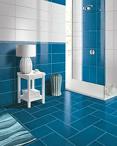 Background tile, Effect crackle glaze, Color white, Style handmade, Ceramics, 20x40 cm, Finish matte