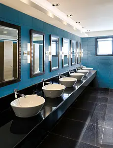 Background tile, Effect crackle glaze, Color navy blue, Style handmade, Ceramics, 20x40 cm, Finish matte