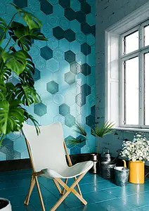 Background tile, Effect crackle glaze, Color green, Style handmade, Ceramics, 25.4x29.4 cm, Finish matte