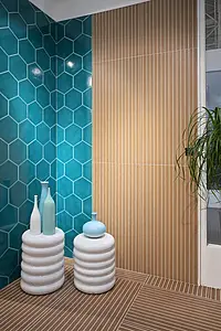 Background tile, Effect wood, Color brown, Glazed porcelain stoneware, 60x120 cm, Finish matte