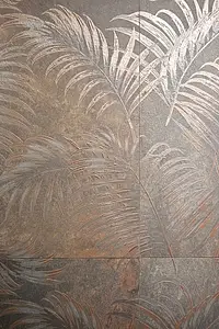 Effetto pietra, Colore marrone, Decoro, Gres porcellanato smaltato, 120x120 cm, Superficie antiscivolo
