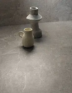 Grundflise, Effekt andre sten, Farve grå, Glaseret porcelænsstentøj, 60x120 cm, Overflade semi-poleret