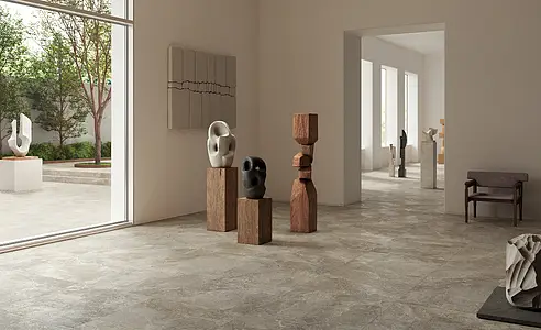 Grundflise, Effekt andre sten, Farve brun, Glaseret porcelænsstentøj, 100x100 cm, Overflade skridsikker
