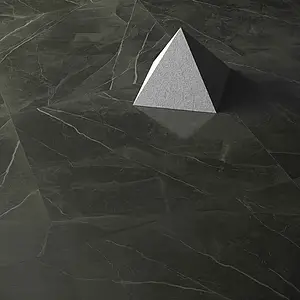 Bakgrundskakel, Textur calacatta, Färg svart, Glaserad granitkeramik, 119.2x119.2 cm, Yta Satinerat