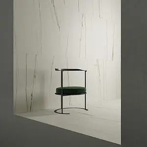Bakgrunnsflis, Effekt other marbles, Farge hvit, Glasert porselenssteintøy, 119.2x119.2 cm, Overflate Slipt