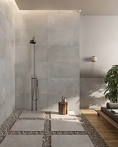 Background tile, Effect concrete, Color grey, Unglazed porcelain stoneware, 60x120 cm, Finish antislip