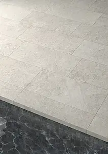 Carrelage, Effet pierre, Teinte blanche, Grès cérame non-émaillé, 30x60 cm, Surface antidérapante