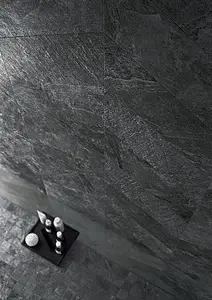 Hintergrundfliesen, Optik stein, Farbe graue, Unglasiertes Feinsteinzeug, 19.5x47.5 cm, Oberfläche rutschfeste