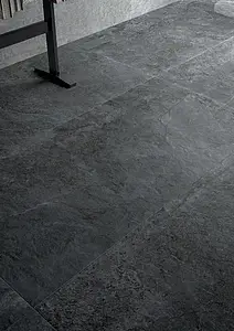 Carrelage, Effet pierre, Teinte grise, Grès cérame non-émaillé, 60x120 cm, Surface antidérapante