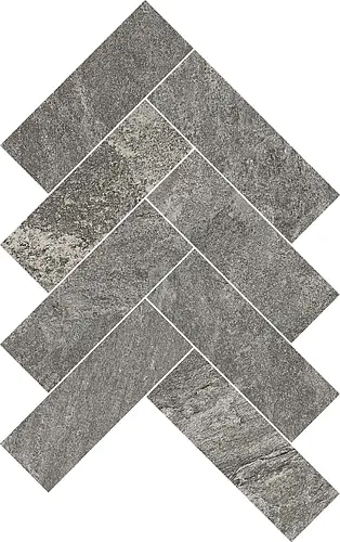 Cerdisa Ceramiche, Slatestone, 0200701_SlatestoneAshMosaicoHerringbone5*15T8Matt