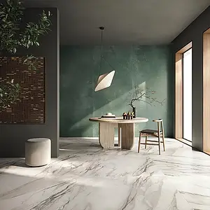 Background tile, Effect statuario, Color white, Unglazed porcelain stoneware, 120x120 cm, Finish antislip