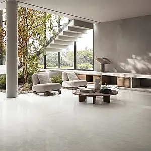 Background tile, Effect other marbles, Color white, Unglazed porcelain stoneware, 120x120 cm, Finish polished