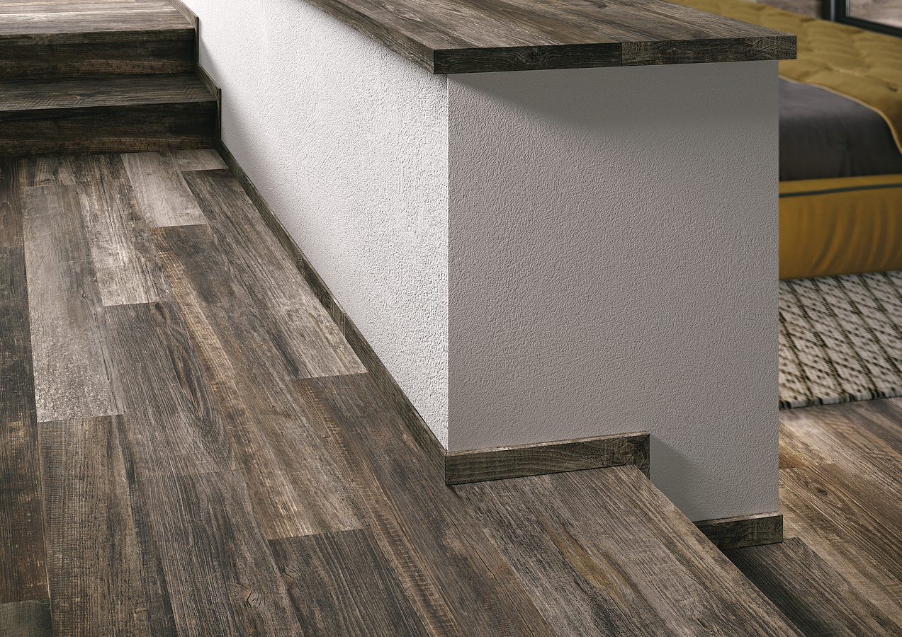 Cerdomus-baita-4Living room, Outdoors, Public spaces, Bathroom, Wood effect effect, Unglazed porcelain stoneware, wall & floor, Slip-resistance R10, Rectified edge, Shade variation V4