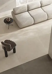 Grundflise, Effekt beton, Farve brun, Uglaseret porcelænsstentøj, 120x120 cm, Overflade skridsikker