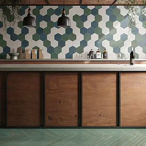 Background tile, Effect terracotta, Color navy blue, Unglazed porcelain stoneware, 19.8x22.8 cm, Finish matte