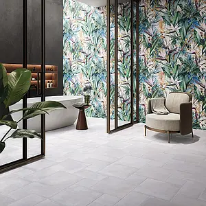 Background tile, Effect terracotta, Color white, Unglazed porcelain stoneware, 40x40 cm, Finish matte