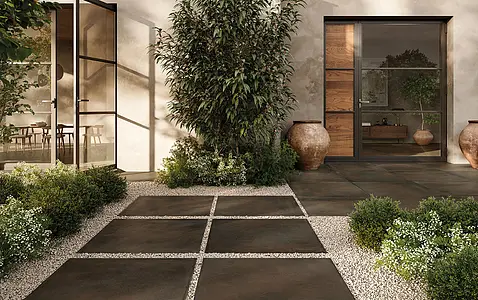 Background tile, Effect terracotta, Color brown, Unglazed porcelain stoneware, 100x100 cm, Finish matte