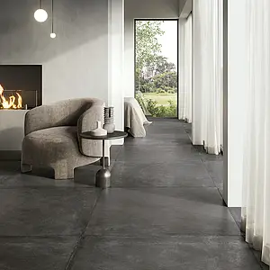 Background tile, Effect terracotta, Color grey,black, Unglazed porcelain stoneware, 100x100 cm, Finish matte