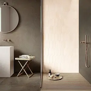 Background tile, Effect terracotta, Color beige, Unglazed porcelain stoneware, 9.8x29.3 cm, Finish matte