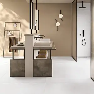 Background tile, Effect other stones, Color white, Unglazed porcelain stoneware, 60x120 cm, Finish antislip