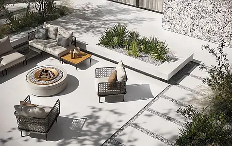 Background tile, Effect other stones, Color white, Unglazed porcelain stoneware, 60x120 cm, Finish antislip