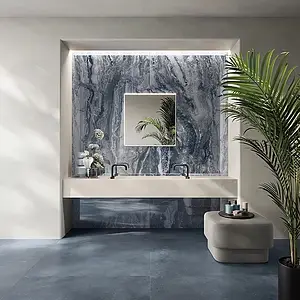 Background tile, Effect other marbles, Color navy blue, Unglazed porcelain stoneware, 120x280 cm, Finish polished