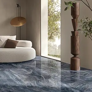 Background tile, Effect other marbles, Color navy blue, Unglazed porcelain stoneware, 120x120 cm, Finish polished
