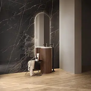 Background tile, Effect other marbles, Color black, Unglazed porcelain stoneware, 120x280 cm, Finish polished