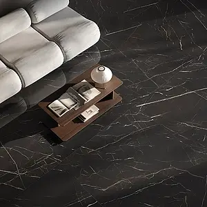 Background tile, Effect other marbles, Color black, Unglazed porcelain stoneware, 120x120 cm, Finish polished