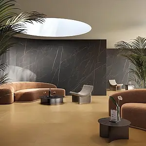 Background tile, Effect other marbles, Color black, Unglazed porcelain stoneware, 120x280 cm, Finish matte