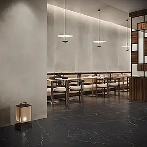 Background tile, Effect other marbles, Color black, Unglazed porcelain stoneware, 120x120 cm, Finish antislip