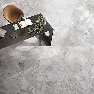 Background tile, Effect ceppo di gré, Color grey, Unglazed porcelain stoneware, 120x120 cm, Finish polished