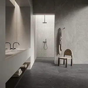 Background tile, Effect slate, Color grey, Glazed porcelain stoneware, 120x280 cm, Finish matte