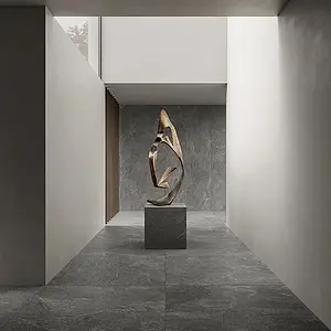 Background tile, Effect slate, Color grey, Glazed porcelain stoneware, 120x120 cm, Finish antislip