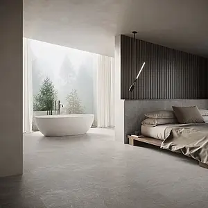 Background tile, Effect slate, Color grey, Glazed porcelain stoneware, 120x120 cm, Finish antislip