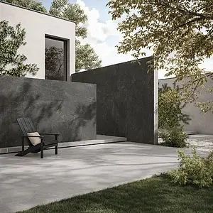 Background tile, Effect slate, Color grey, Glazed porcelain stoneware, 120x120 cm, Finish antislip