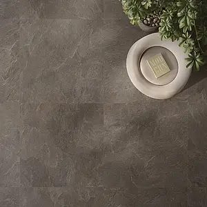Background tile, Effect slate, Color brown, Glazed porcelain stoneware, 120x120 cm, Finish antislip