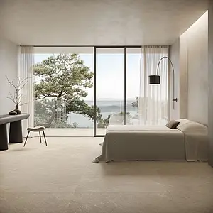 Background tile, Effect slate, Color beige, Glazed porcelain stoneware, 120x120 cm, Finish antislip