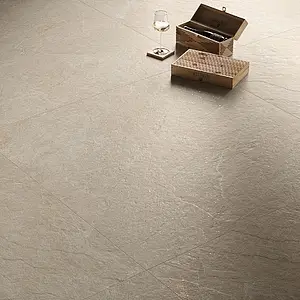 Background tile, Effect slate, Color beige, Glazed porcelain stoneware, 120x120 cm, Finish antislip