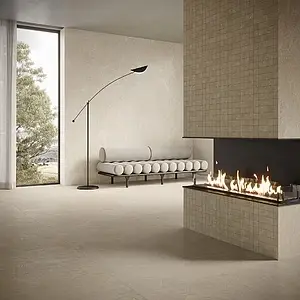 Mosaic tile, Effect slate, Color beige, Glazed porcelain stoneware, 30x30 cm, Finish antislip