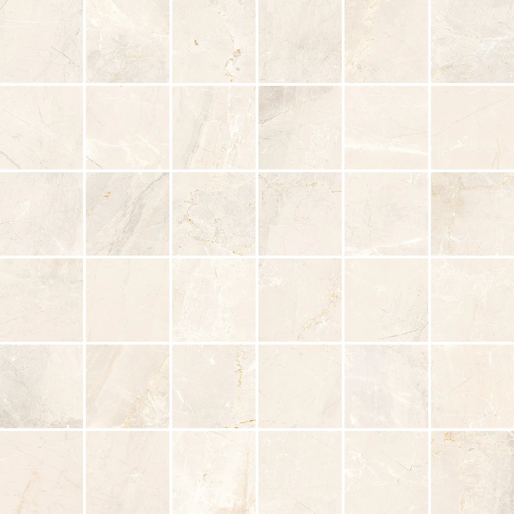 84487__Ivory_mosaico(4,7X4,7)_Matt Cerdomus Sybil