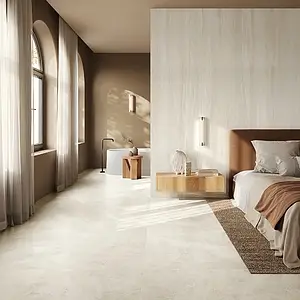 Background tile, Effect travertine, Color beige, Unglazed porcelain stoneware, 120x280 cm, Finish polished