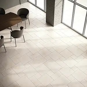 Background tile, Effect travertine, Color beige, Unglazed porcelain stoneware, 40x40 cm, Finish antislip